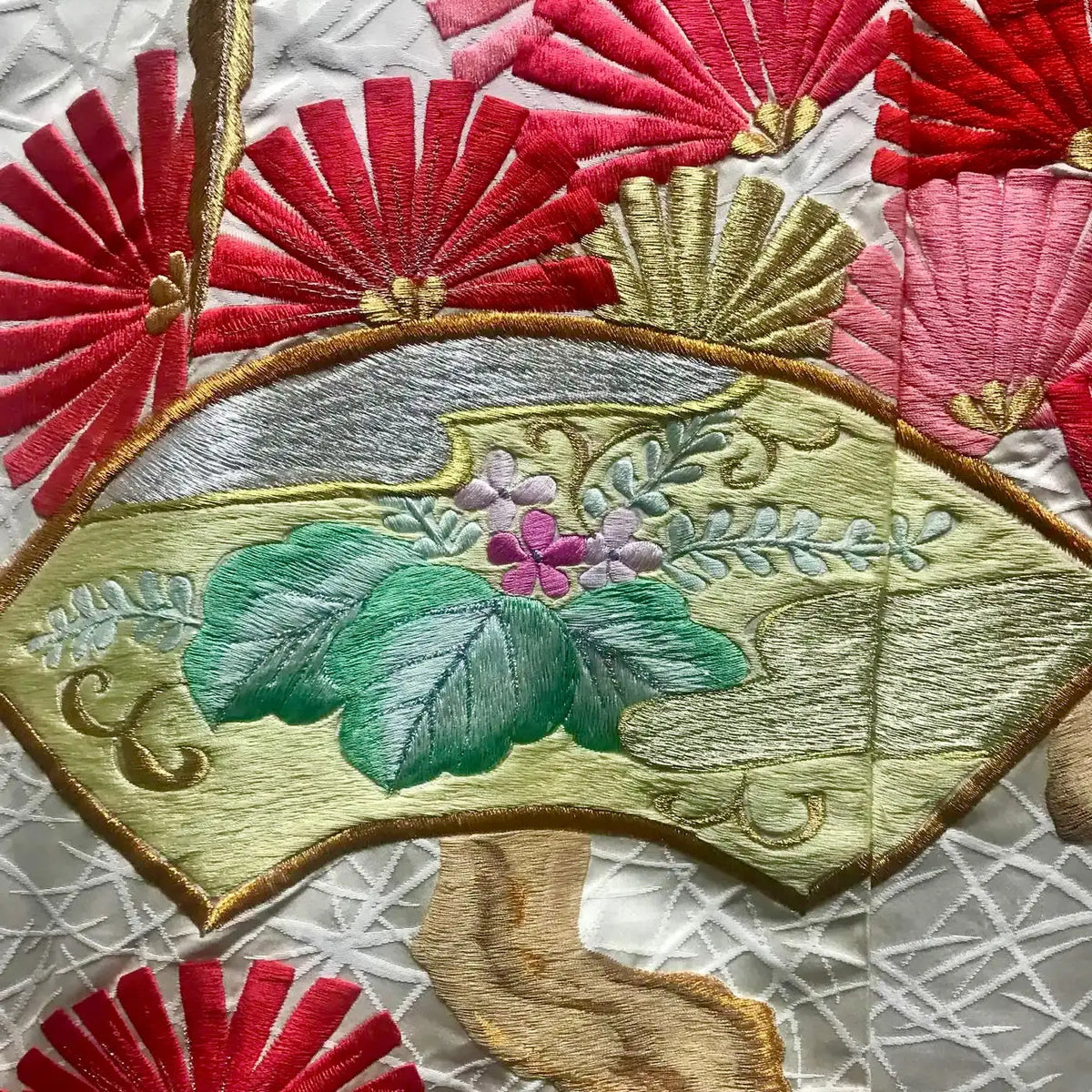 Kimono Japonés Ceremonial Estilo Art Deco 1930