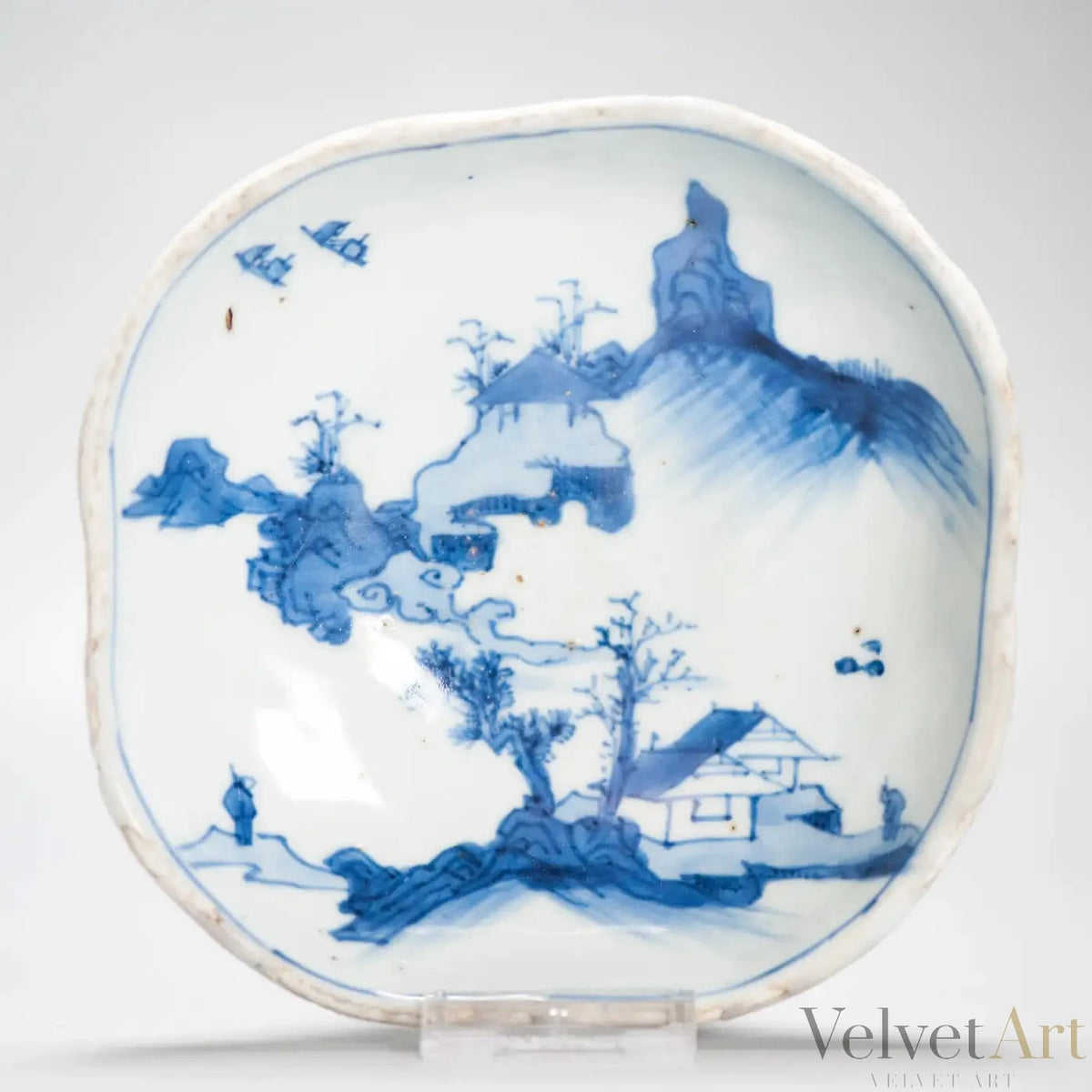 Plato Kaiseki Porcelana China | Periodo Ming Tianqi | Chongzhen