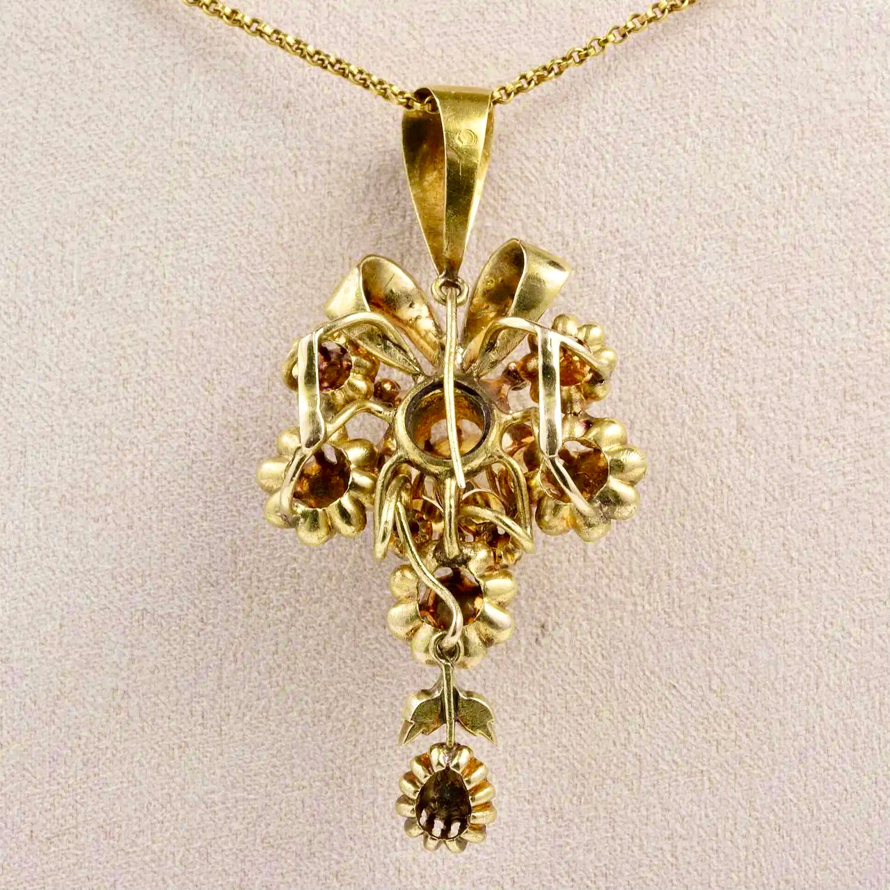 Colgante Diamante Corte Rosa | Estilo Georgiano Siglo XVIII