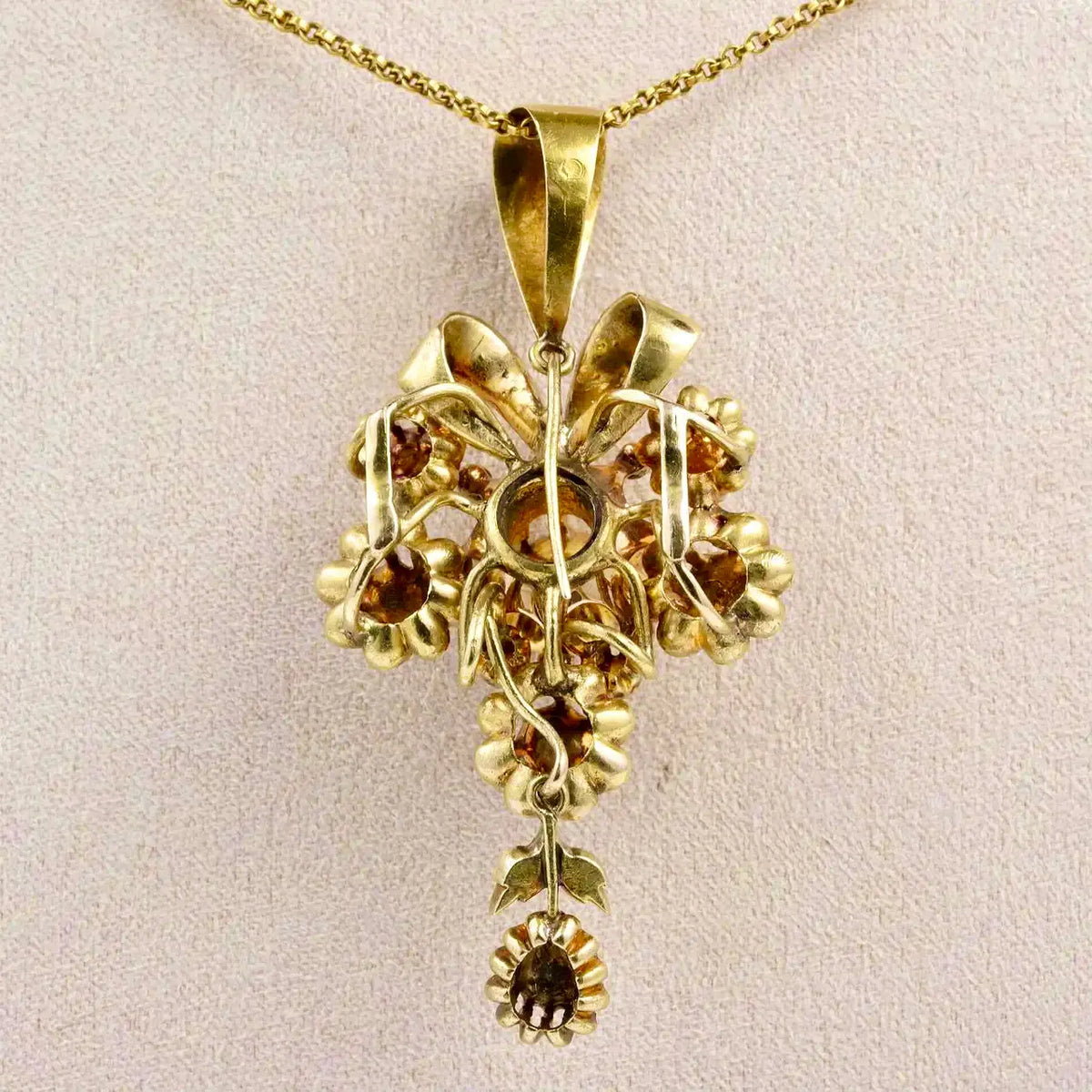 Colgante Diamante Corte Rosa | Estilo Georgiano Siglo XVIII