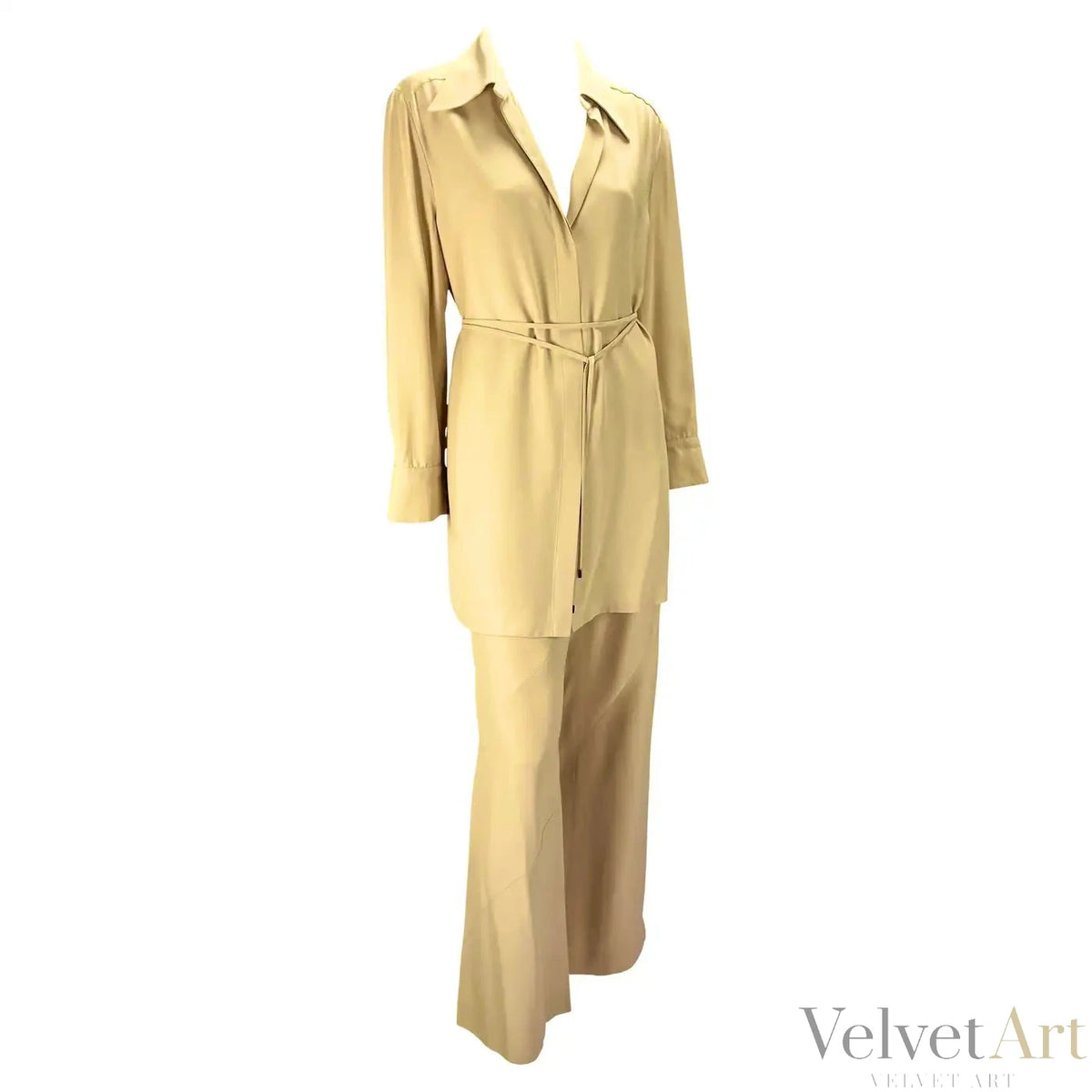 Gucci Conjunto Pantalón y Túnica Beige | Tom Ford Primavera/Verano 1997