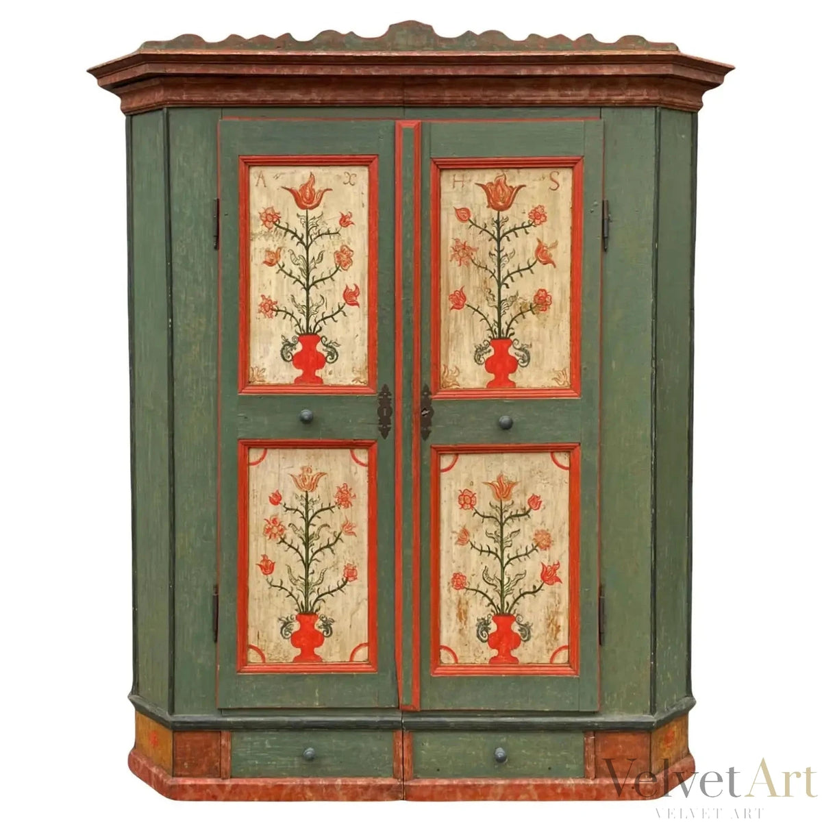 Armario Verde Tirolés, Austria, 1782