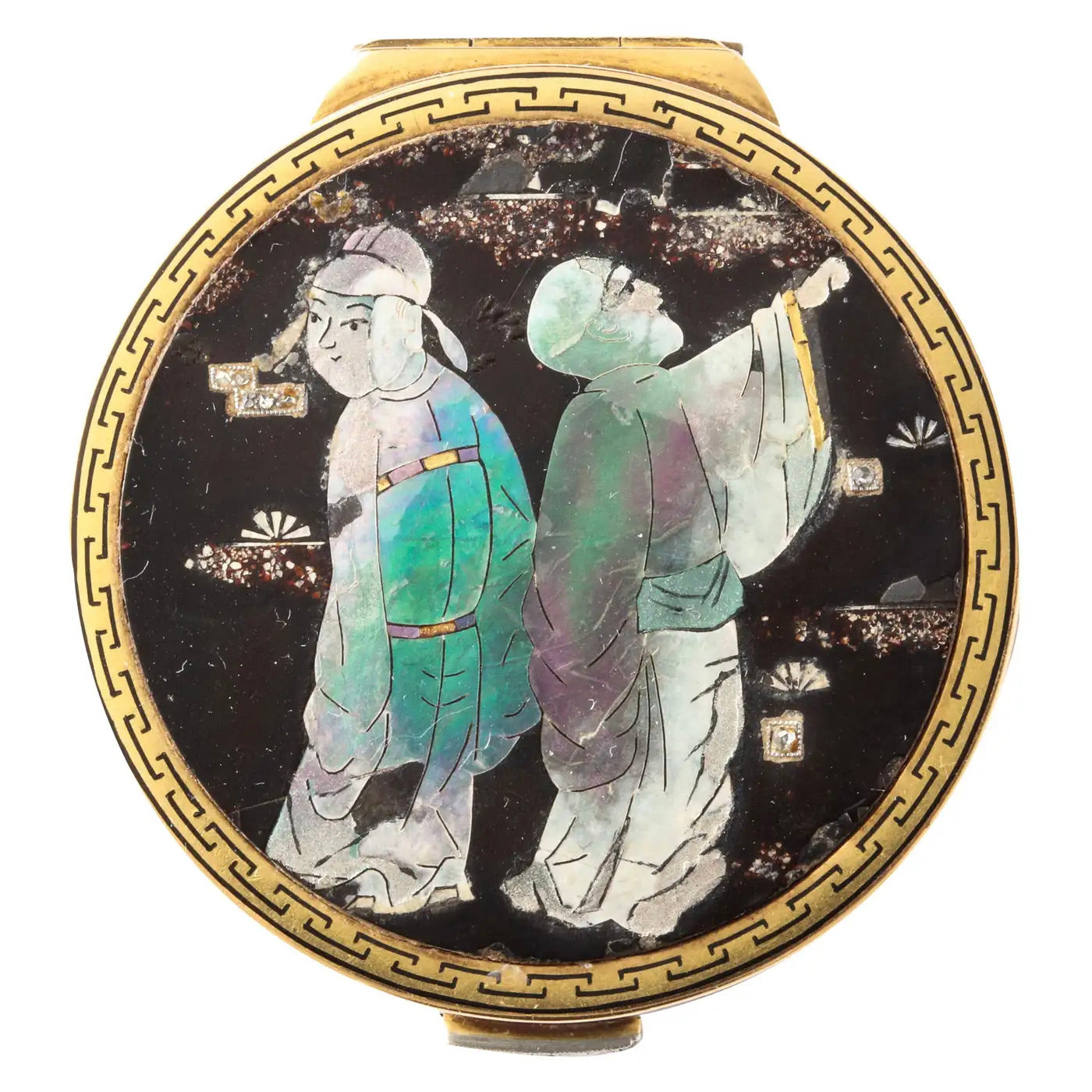 Cartier París Art Deco | Pastillero Chinoiserie Esmaltado de los Años 20