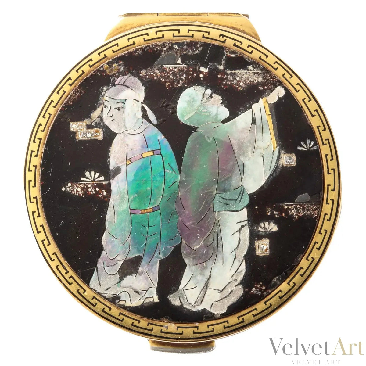 Cartier París Art Deco | Pastillero Chinoiserie Esmaltado de los Años 20