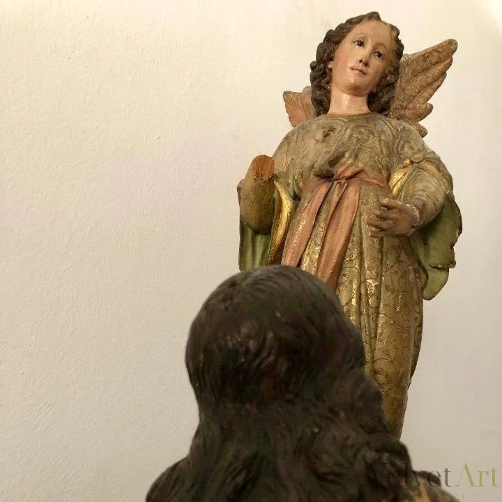 Escultura Religiosa Neobarroca en Madera Policromada | “La Oración en el Huerto"