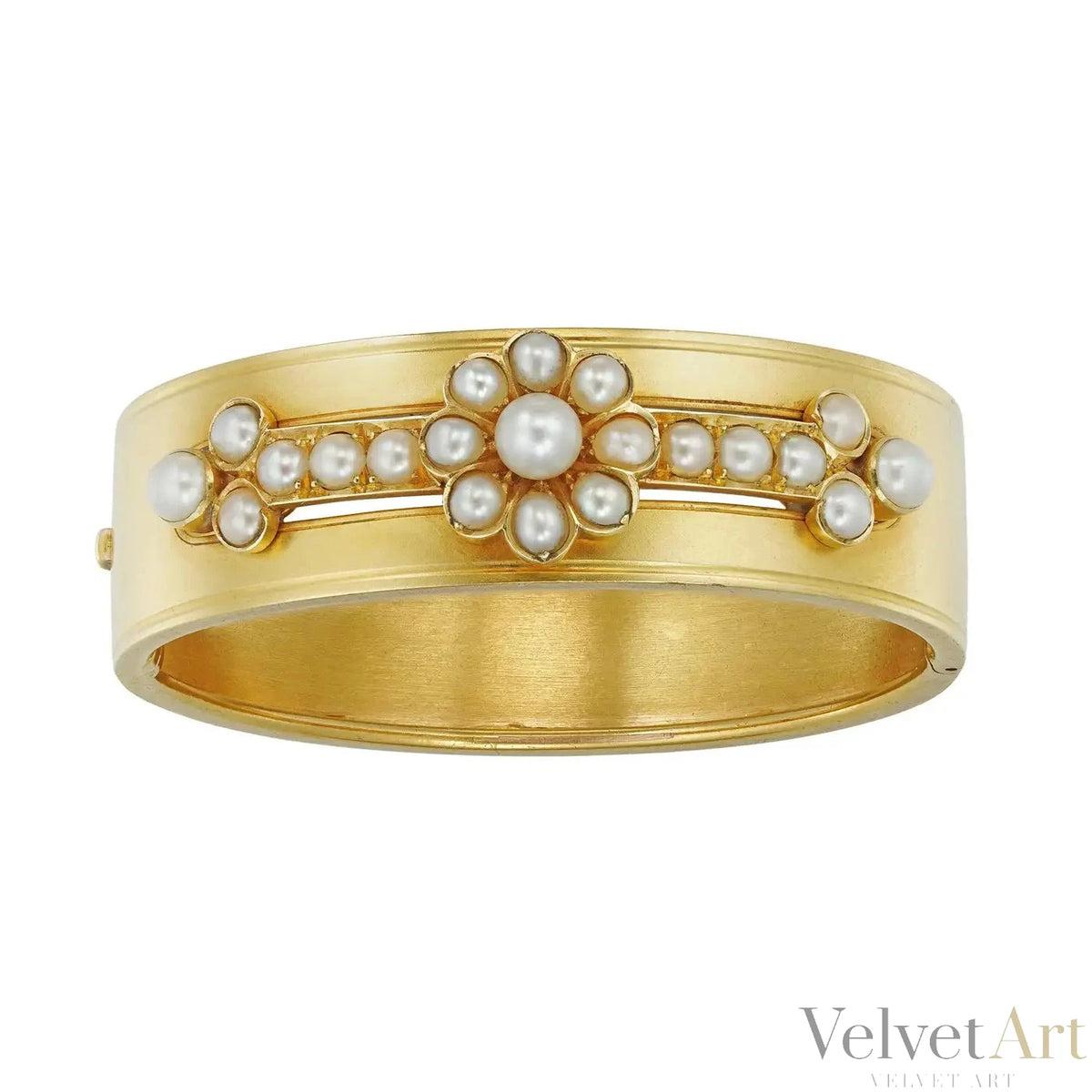 Brazalete Victoriano de Oro y Perlas de 1880