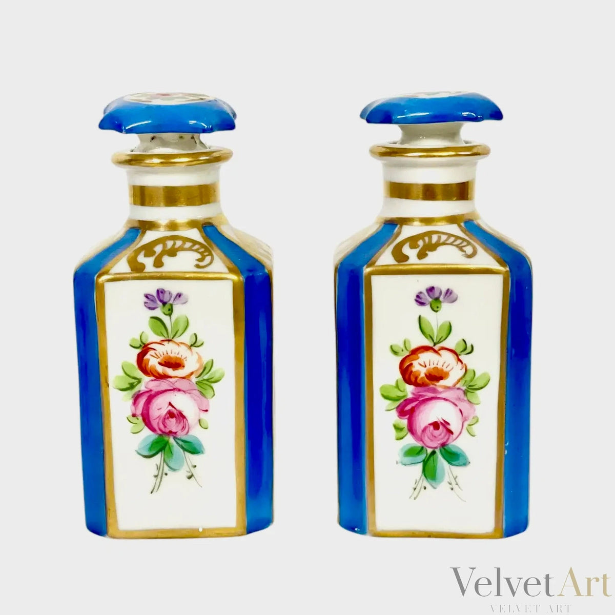 Frascos de Perfume, Porcelana Estilo Sevres, Francia Siglo XIX – vista 3 de 7