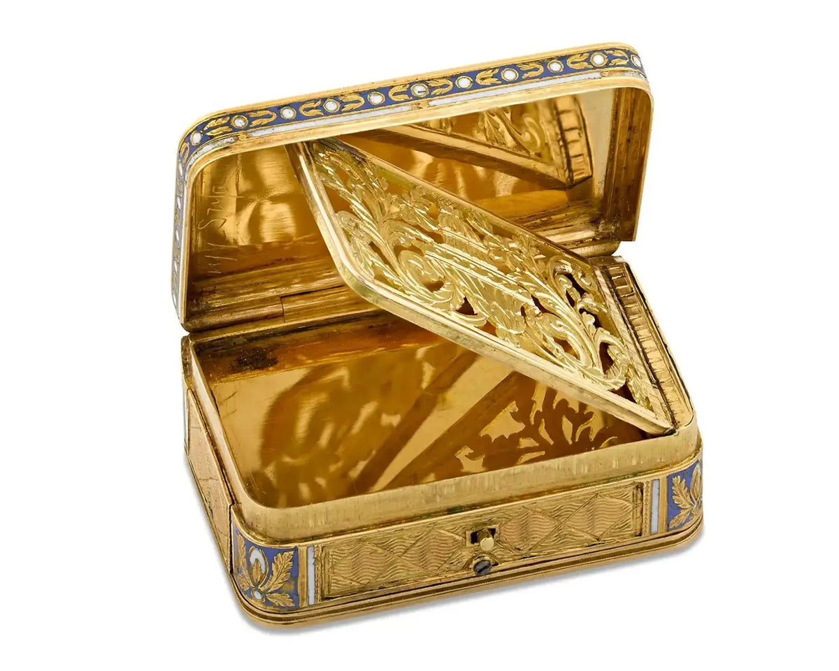 Vinagreta Musical de Oro y Esmalte | Suiza 1820