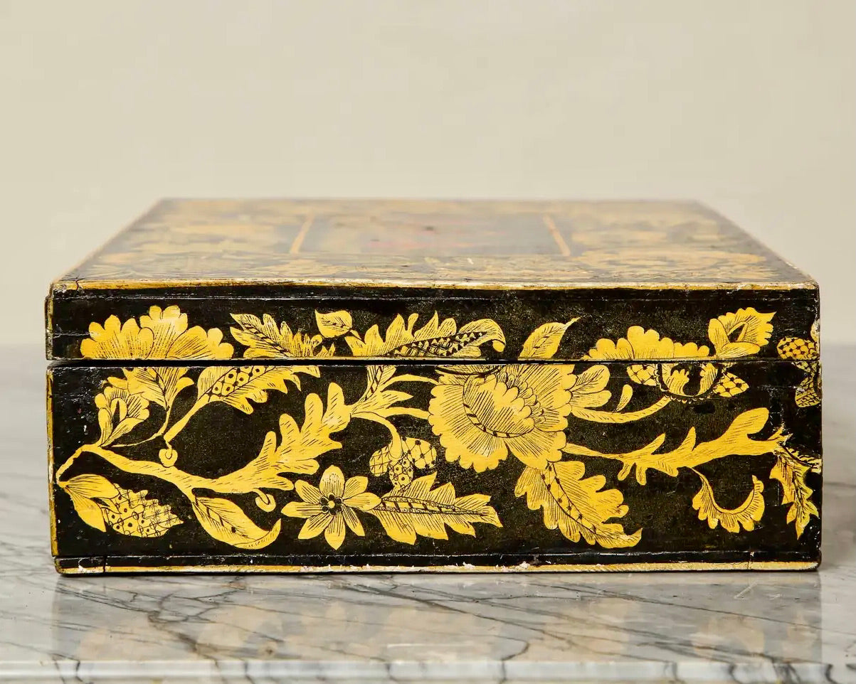 Caja para Plumas | Decoración Chinoiserie | Estilo Regencia | Inglaterra, 1820