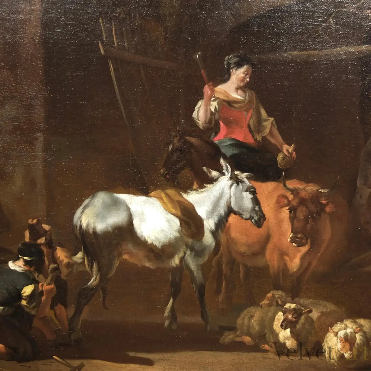 Jan Van Der Bent | “Paisaje Ideal con Bodegón Animal” | Pintura Barroca Holandesa, 1680