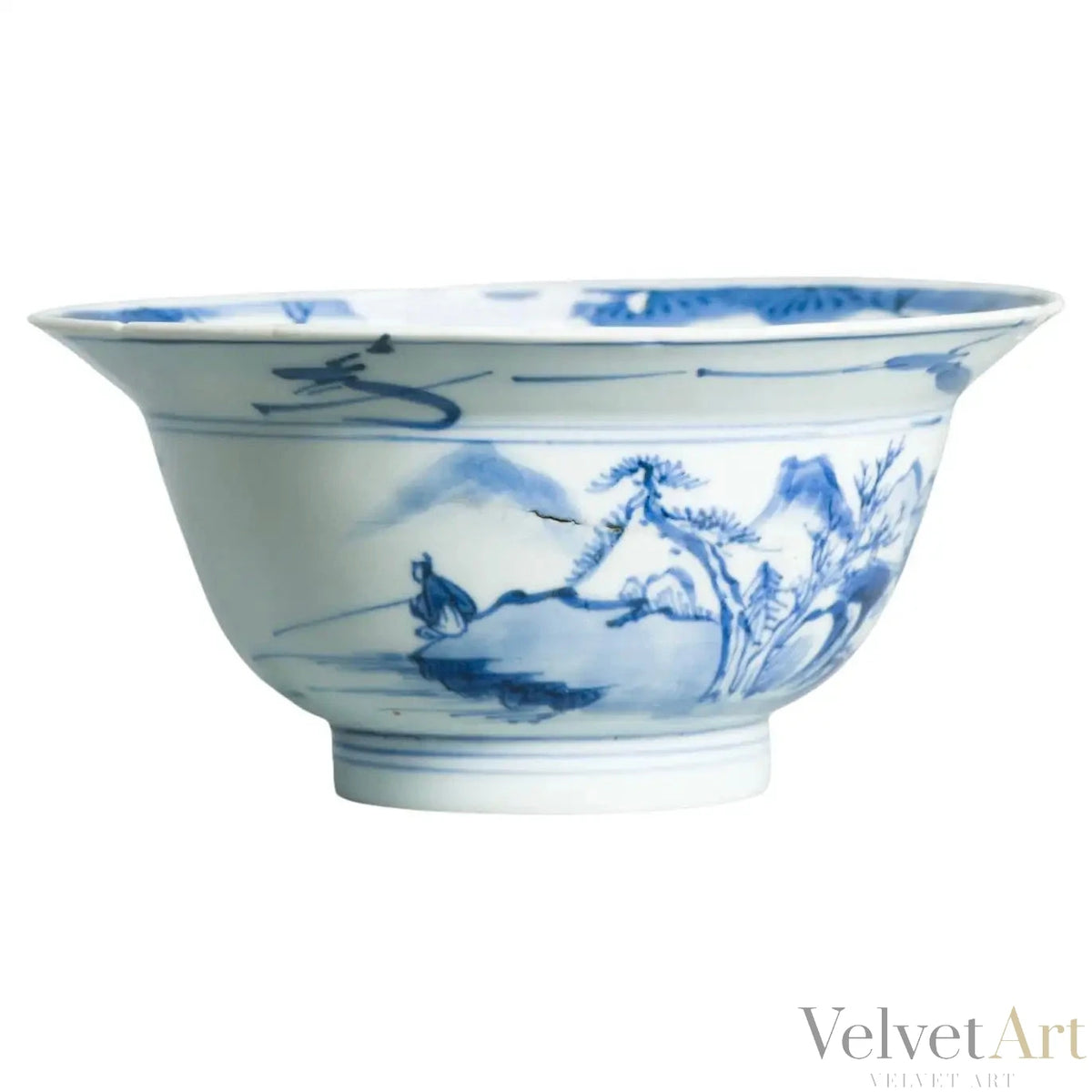 Tazón de Porcelana Azul y Blanca | Dinastía Qing, Siglo XVIII