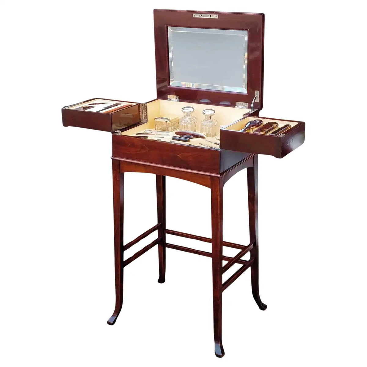 Tocador Vinés de Caballero | Caoba e Incrustaciones | 1905 | Estilo Eduardiano