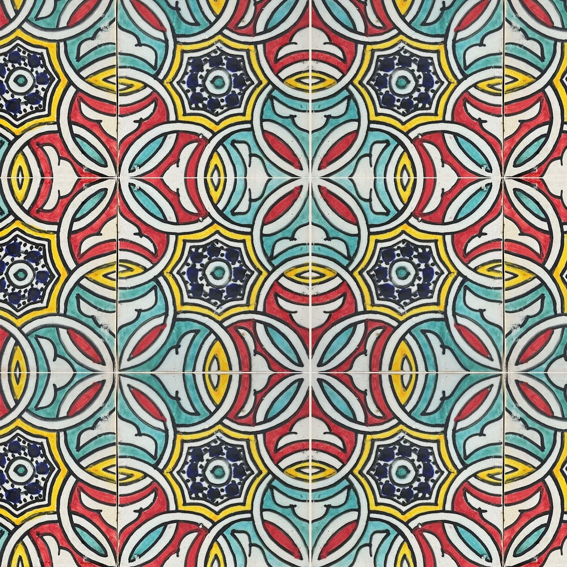 10 azulejos marroquíes artesanales modelo "Fez"