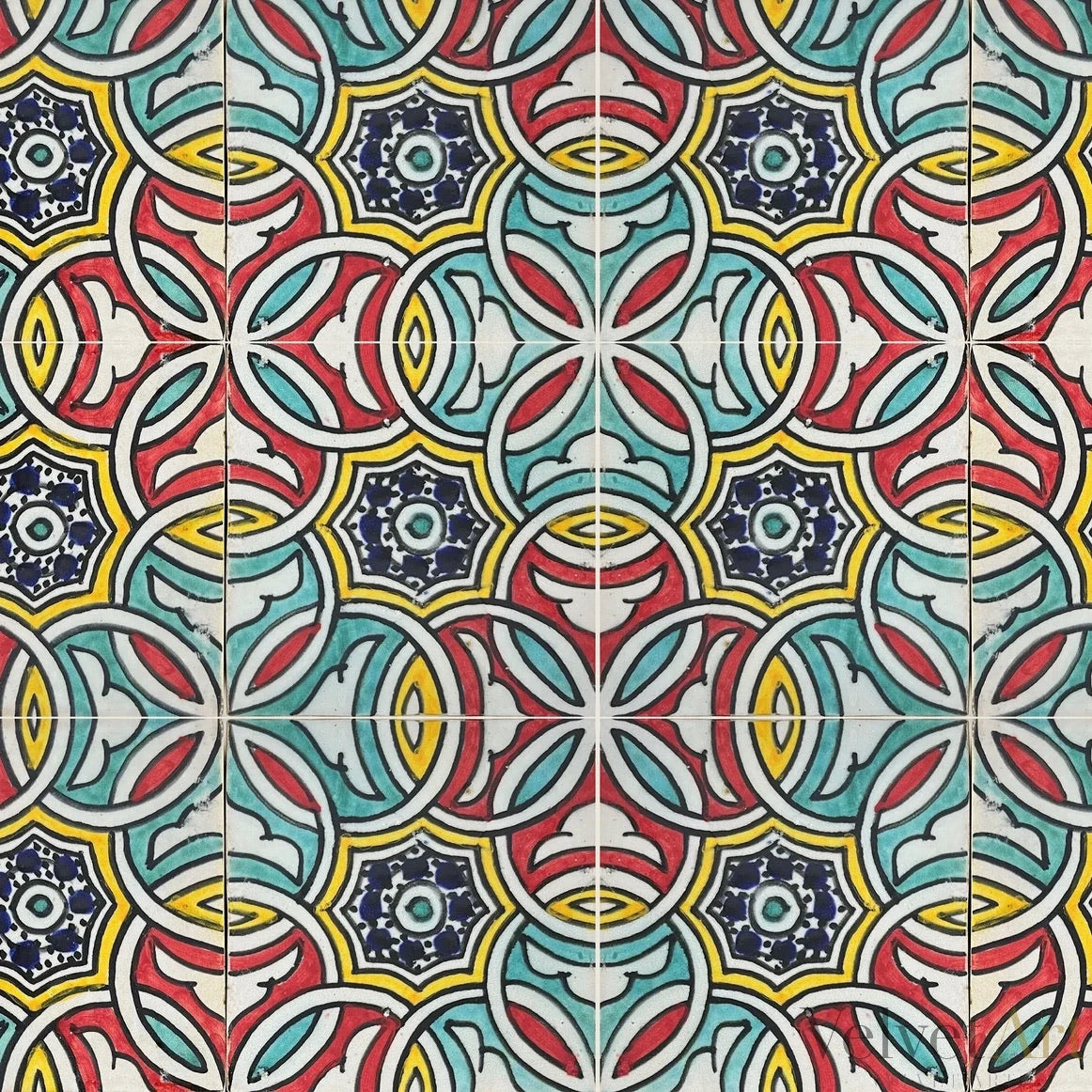 10 azulejos marroquíes artesanales modelo Fez – vista 3 de 4