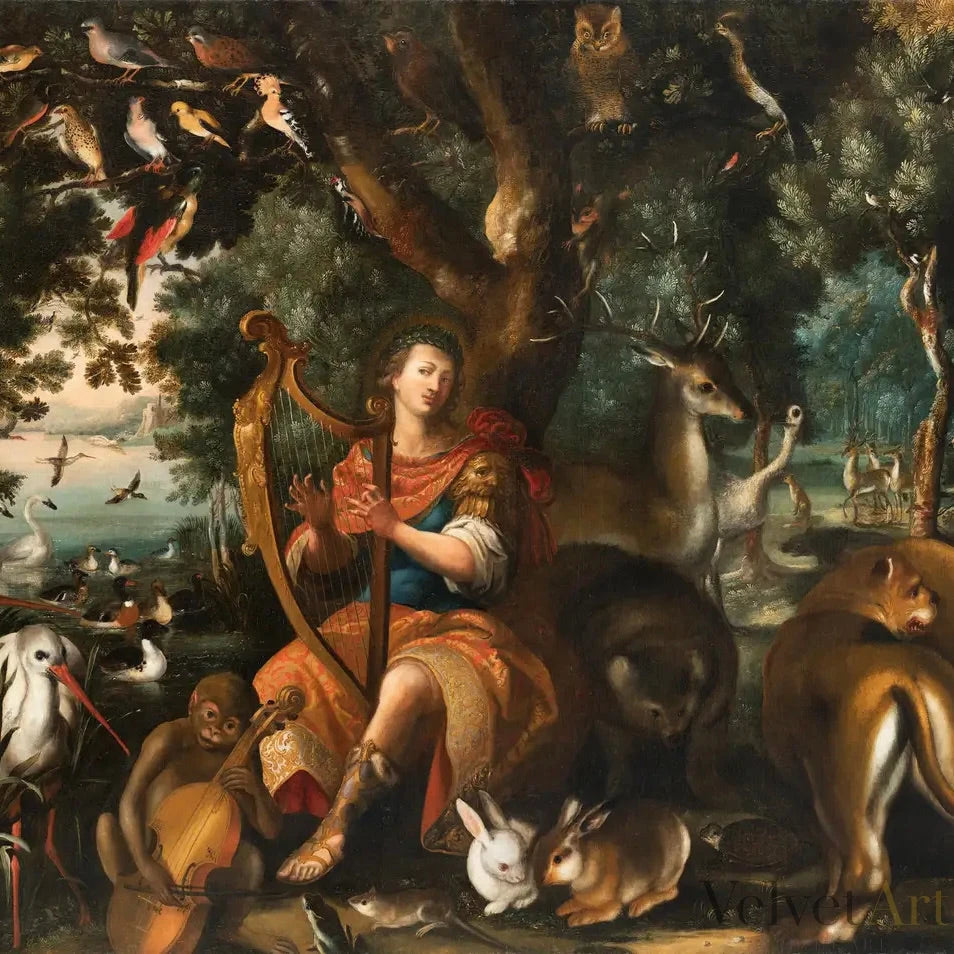 Pintura Flamenca Siglo XVII | “Orfeo y los Animales” | Círculo Jan Brueghel el Joven