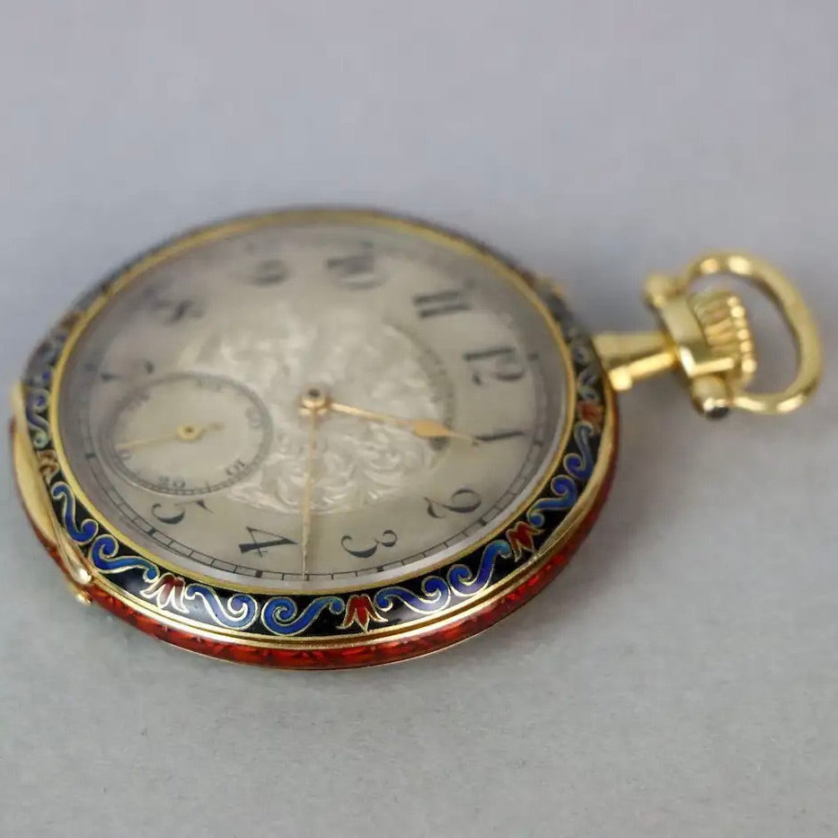 Vacheron Constantin Esmaltado | Reloj de Bolsillo de Oro