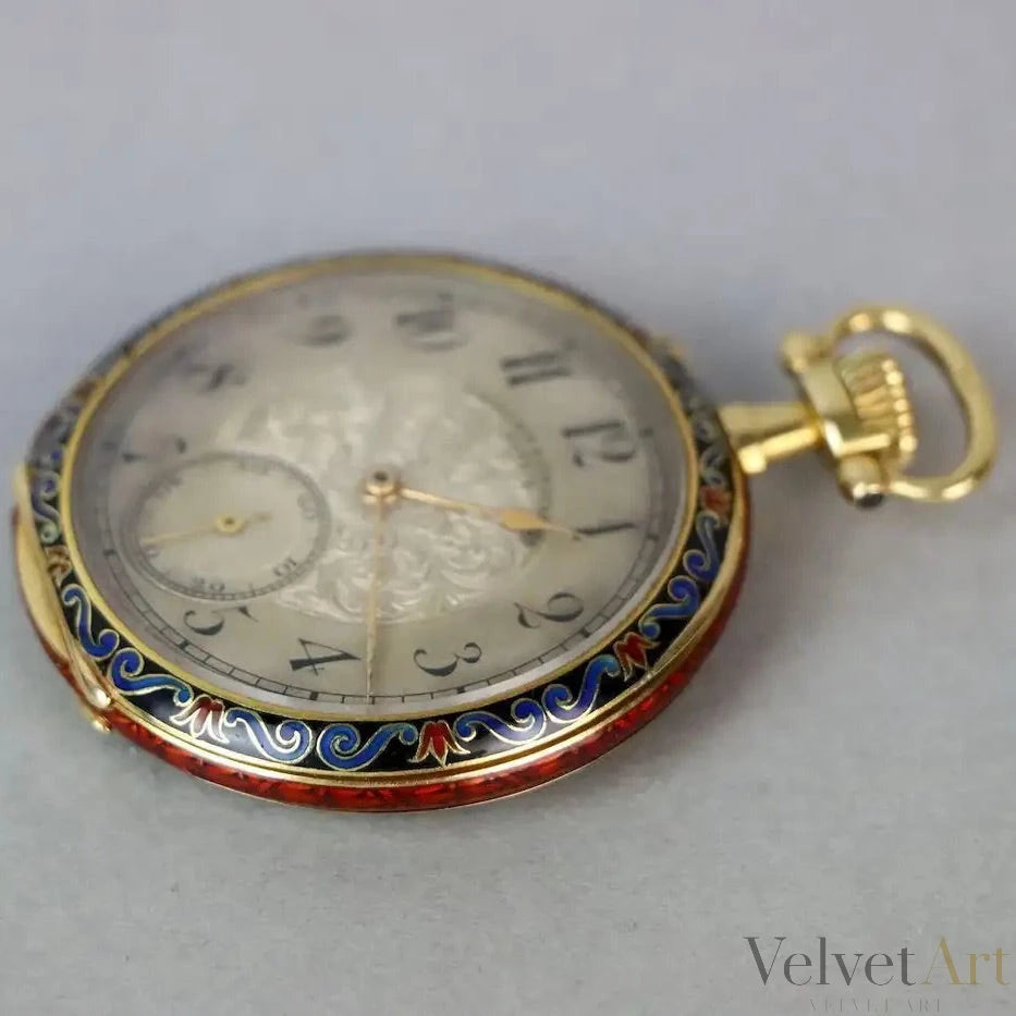 Vacheron Constantin Esmaltado, Reloj de Bolsillo de Oro – vista 7 de 7