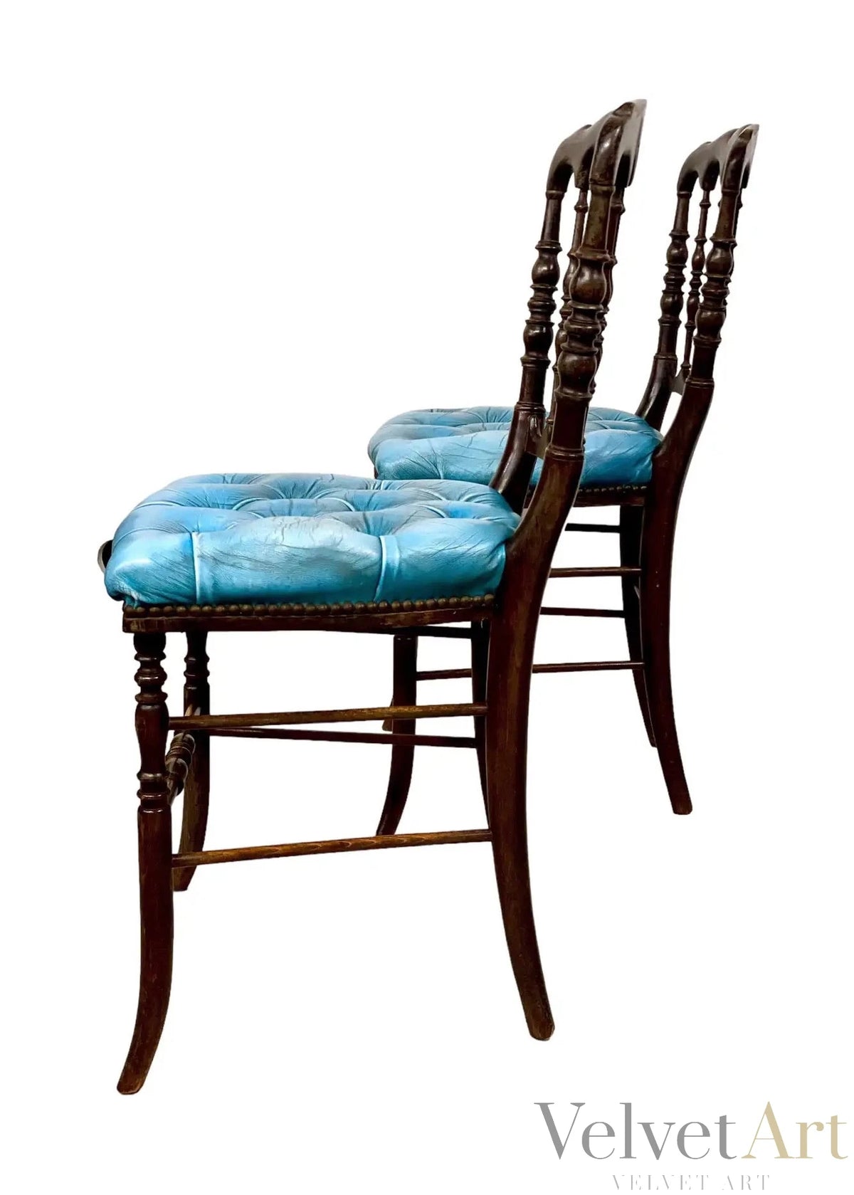 Sillas con tapicería azul, Estilo Napoleón III, Siglo XIX – vista 3 de 6