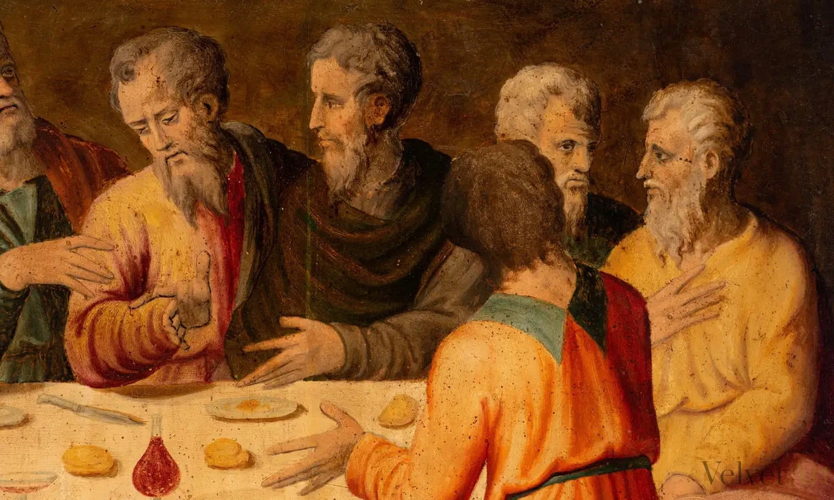 La Última Cena, Escuela Castellana, Óleo sobre Tabla del Siglo XVI – vista 3 de 6
