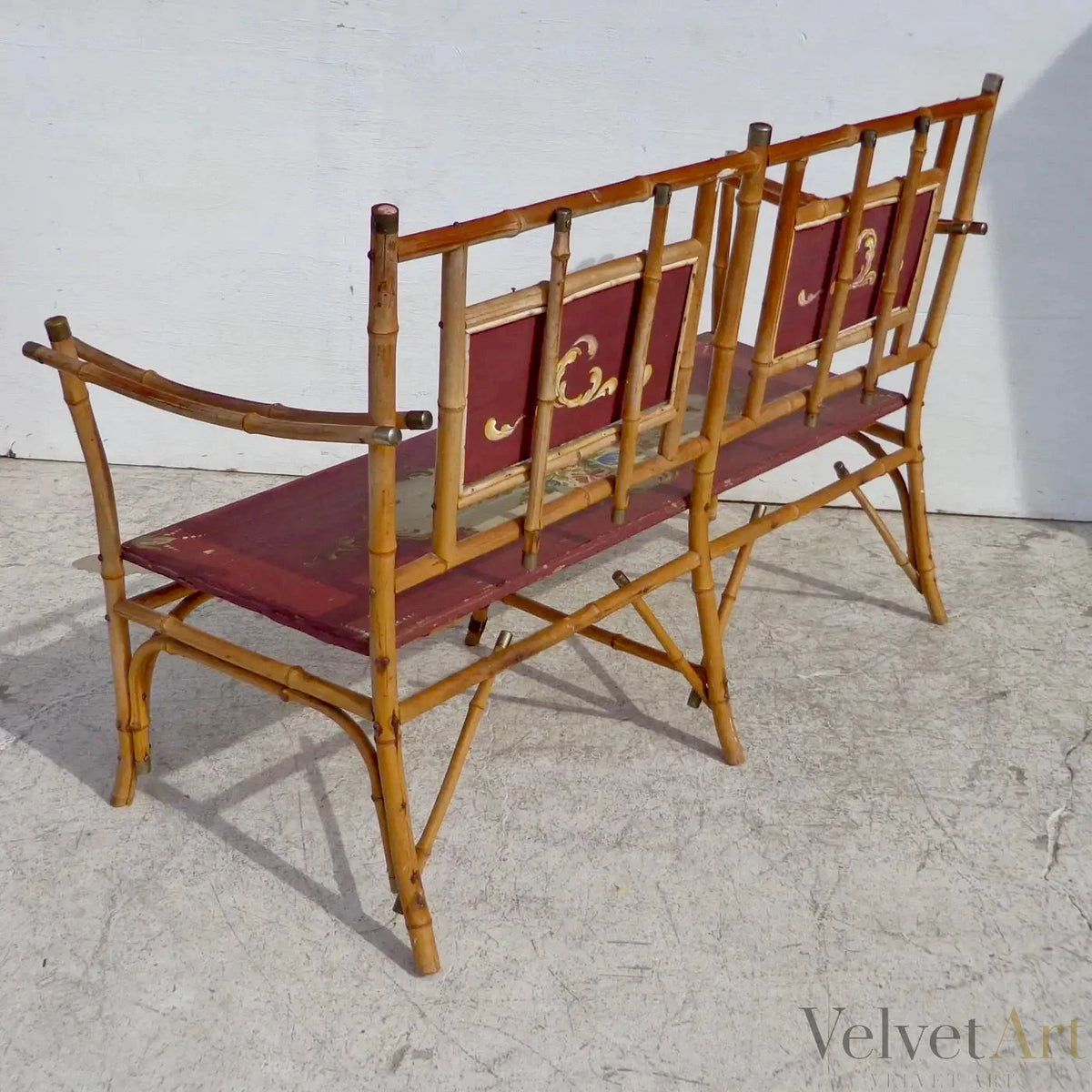 Sofá de Bambú Estilo Eastlake, Artesanía Norteamericana de Finales del Siglo XIX – vista 4 de 5