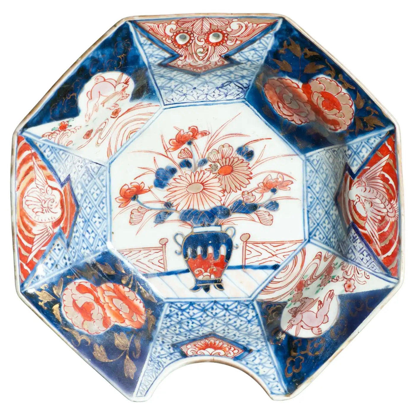 Cuenco de Barbero de Porcelana Imari del Siglo XVIII