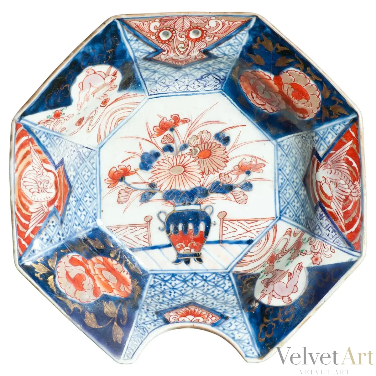Cuenco de Barbero de Porcelana Imari del Siglo XVIII