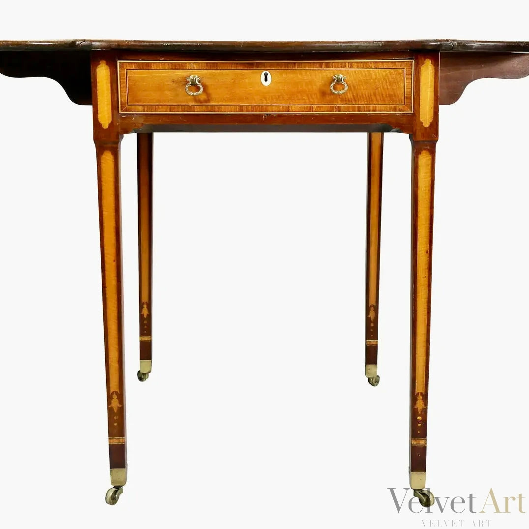 Mesa Pembroke Jorge III de Madera Satinada y Caoba – vista 9 de 9
