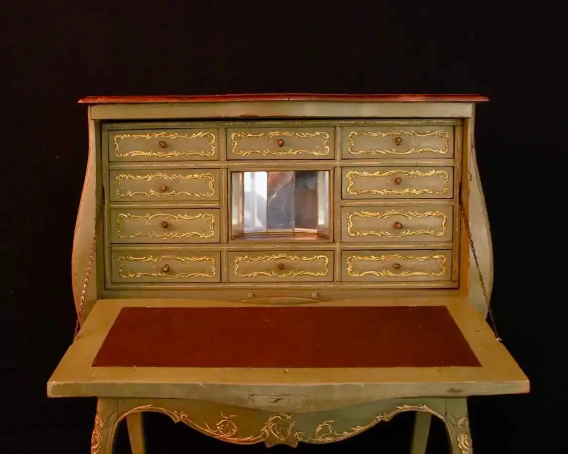 Escritorio de Secretaria Pintado a Mano | Francia, 1800