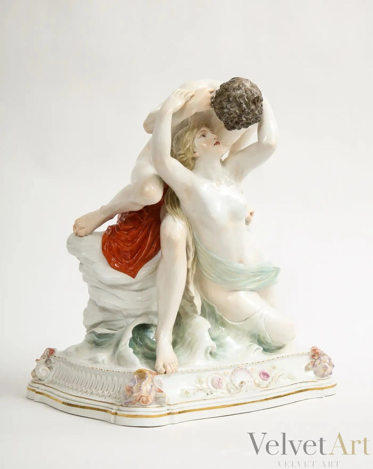 Amantes Besándose, Porcelana de Meissen 1870 – vista 2 de 4