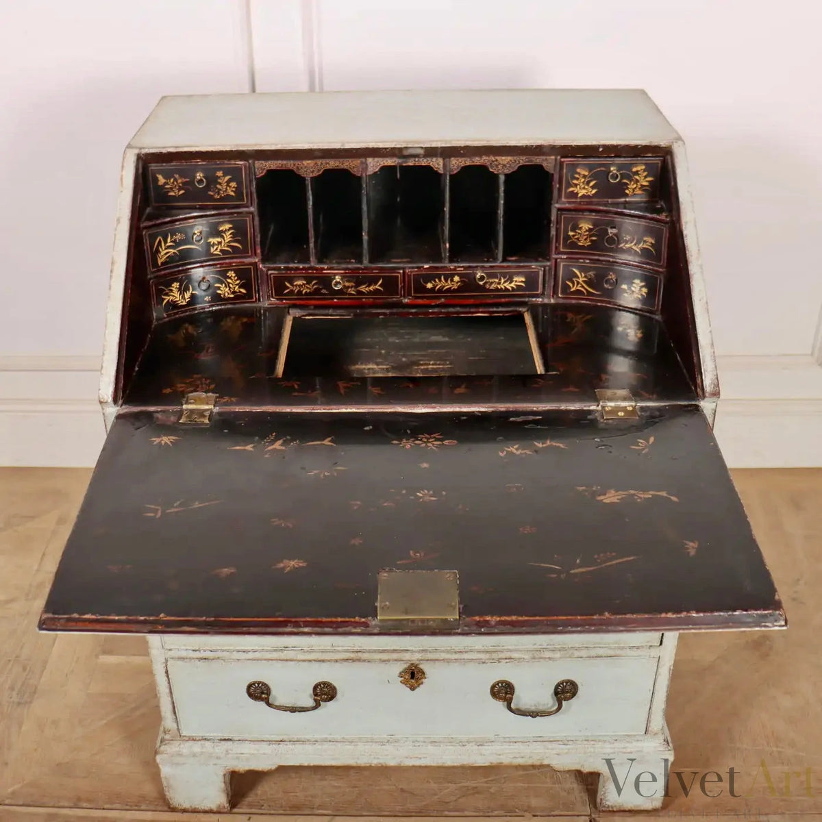 Buró Pintado y Lacado Chinoiserie Original | Estilo Jorge III | Inglaterra, 1790