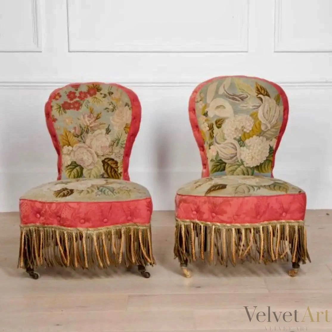 Butacas Estilo Napoleón III con Tapicería Original – vista 2 de 5
