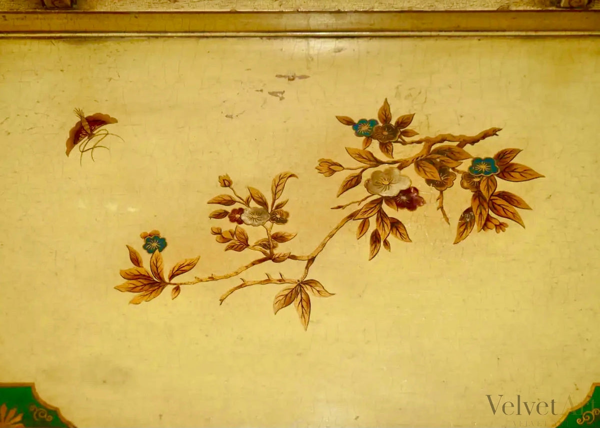 Cómoda Tocador Estilo Chinoiserie de Roble, Principios del Siglo XX