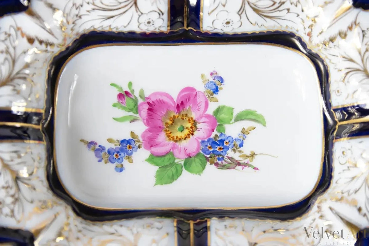Plato Hondo de Porcelana de Meissen con Asas – vista 2 de 4