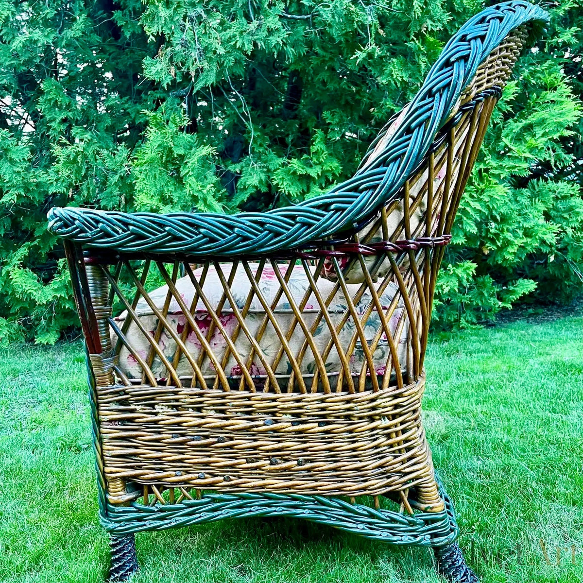 Sillón de Mimbre Bar Harbor Heywood-Wakefield, 1910