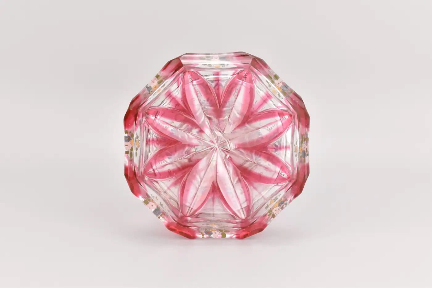 Frasco de Perfume de Vidrio Esmaltado Bohemio, 1840
