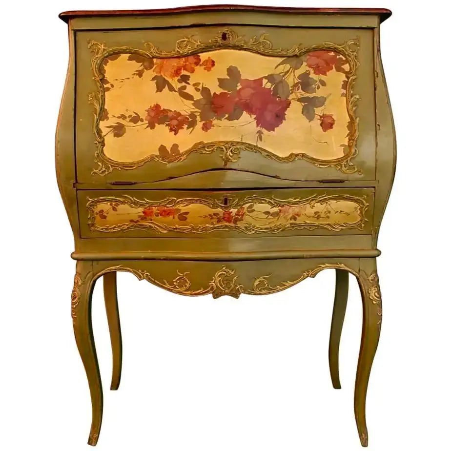 Escritorio de Secretaria Pintado a Mano | Francia, 1800