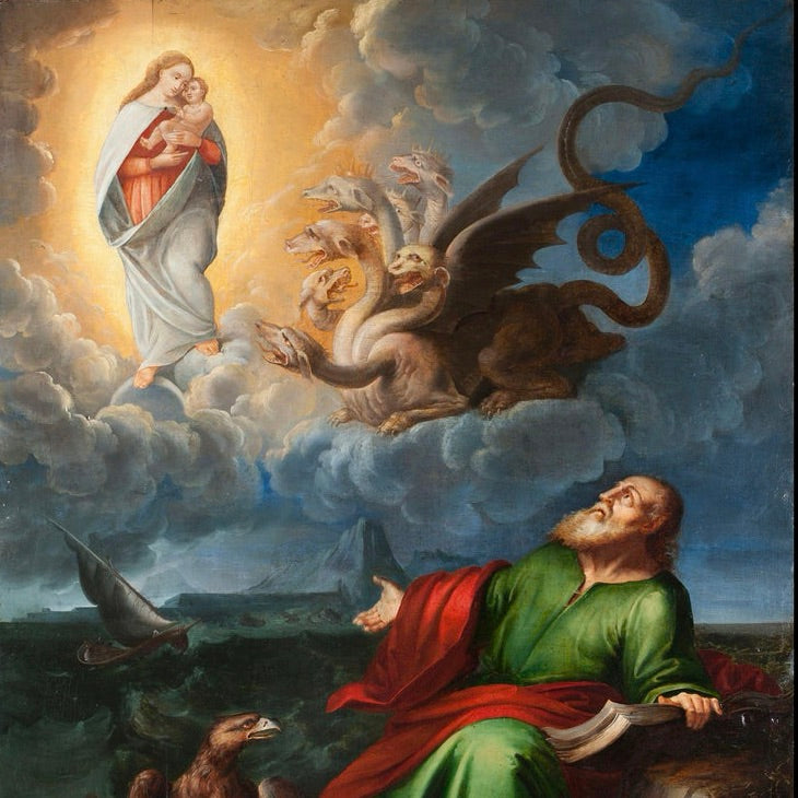 Visión de San Juan en Patmos | Maestro Napolitano del siglo XVI