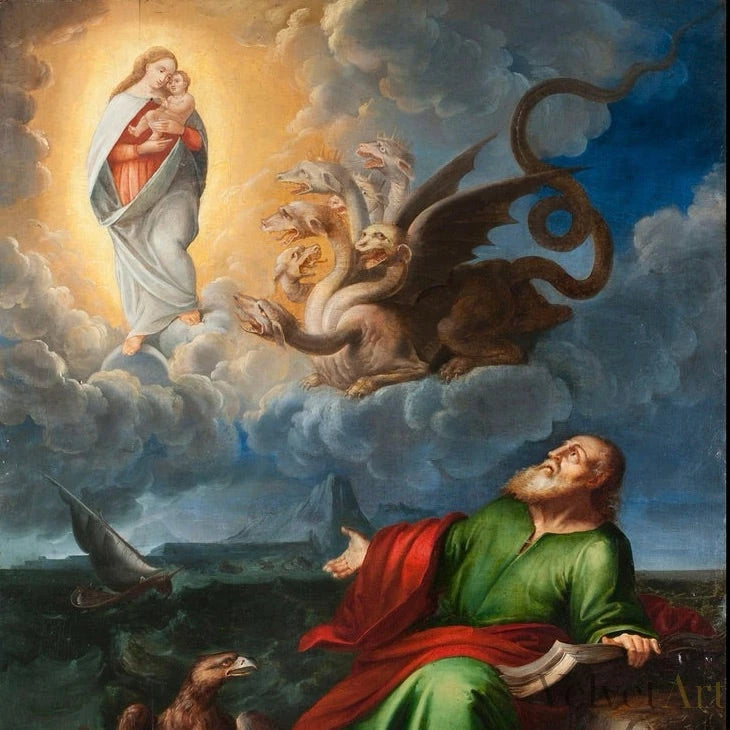 Visión de San Juan en Patmos | Maestro Napolitano del siglo XVI
