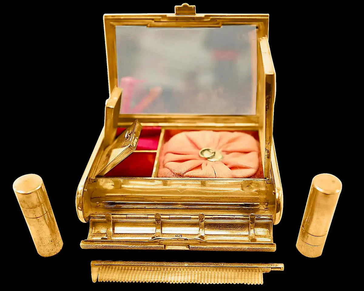 Neceser de Oro y Diamantes Años 30 | Estilo Art Deco | Cartier