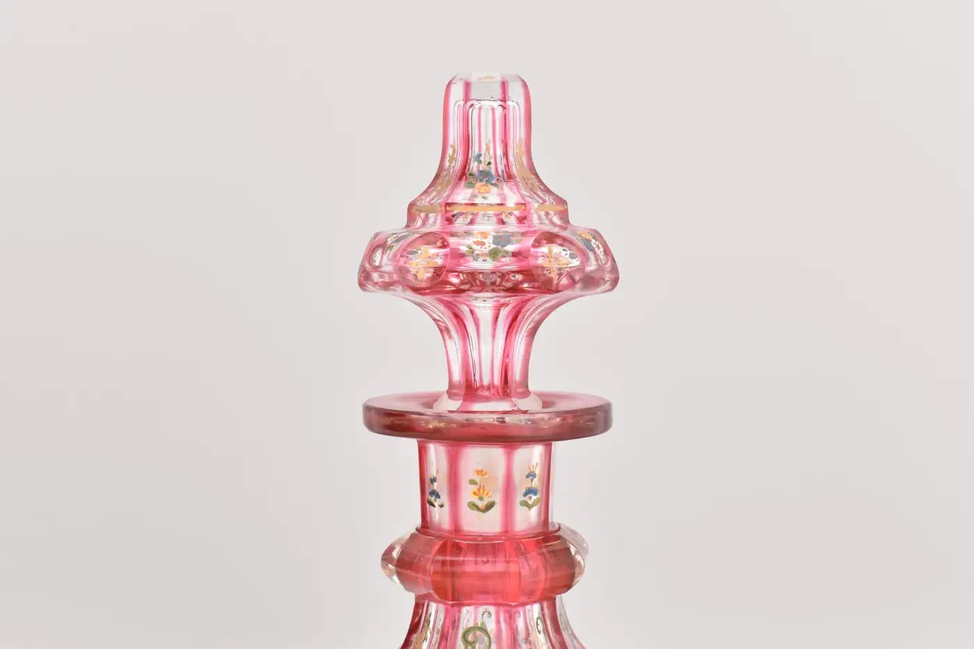 Frasco de Perfume de Vidrio Esmaltado Bohemio, 1840