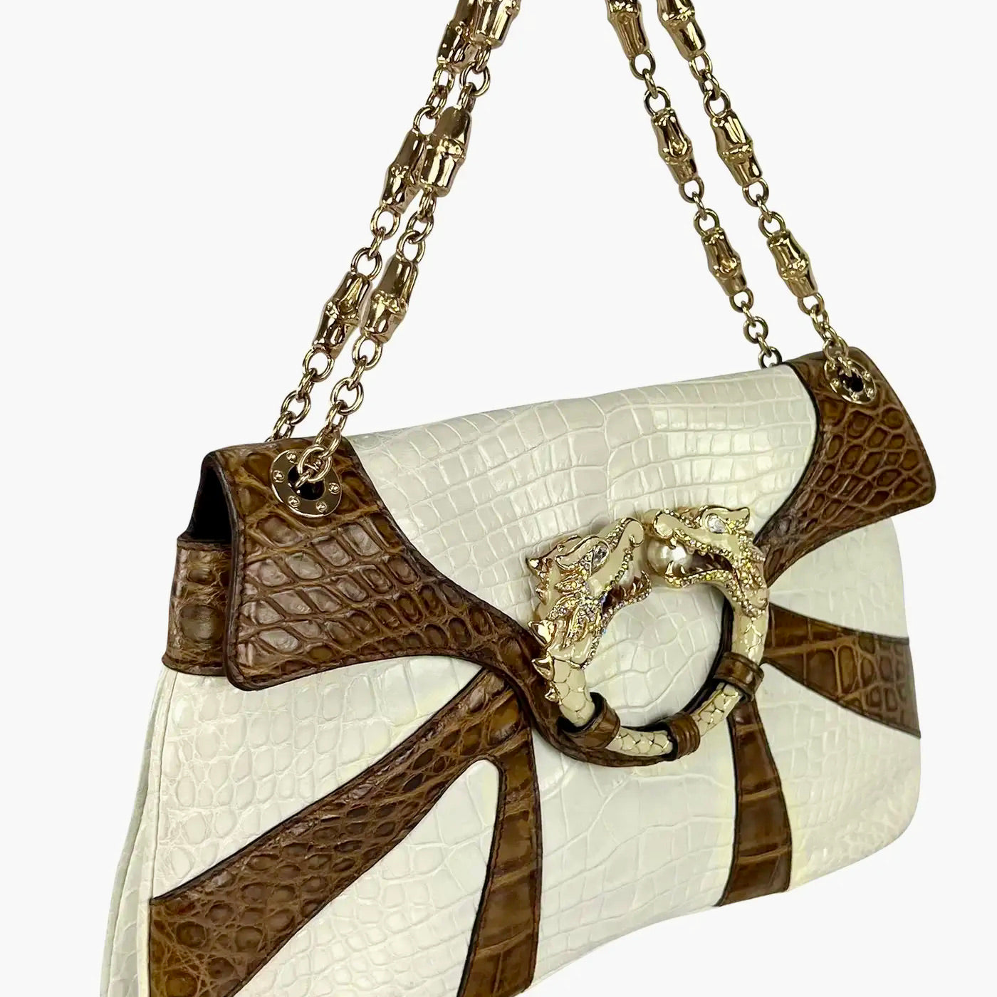 Bolso de Cocodrilo Bicolor Gucci by Tom Ford 2004