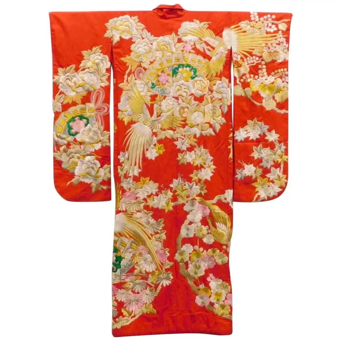 Kimono Rojo Bordado Ceremonial | Japón (1910-1930)