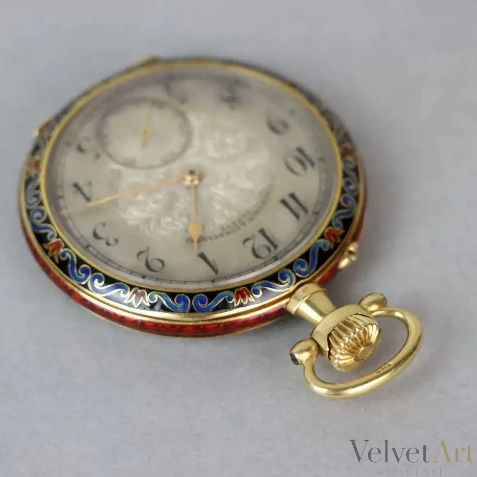 Vacheron Constantin Esmaltado, Reloj de Bolsillo de Oro – vista 5 de 7