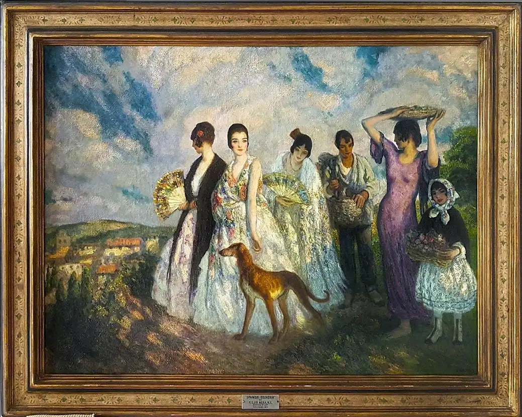 Recuerdo Español - Mantilla, Peineta, Chaleco- 1929