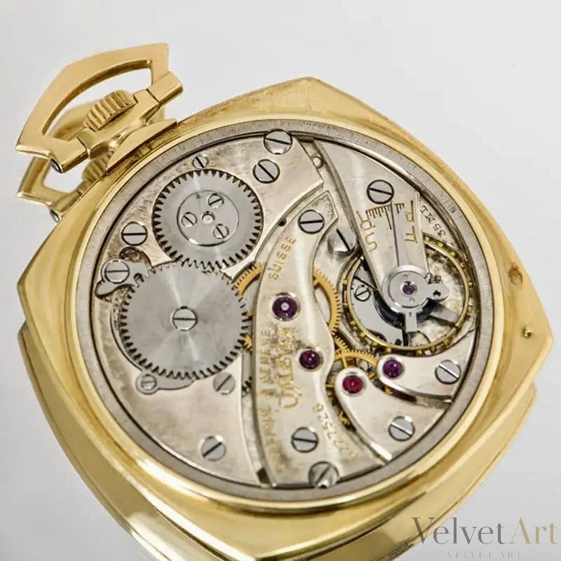 Raro Omega de Bolsillo | Oro Amarillo con Doble Esfera | Suiza, 1980