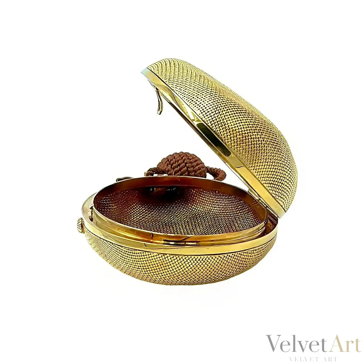 Bulgari, Bolso de Oro Ovalado, Minaudière de 1975 – vista 3 de 4