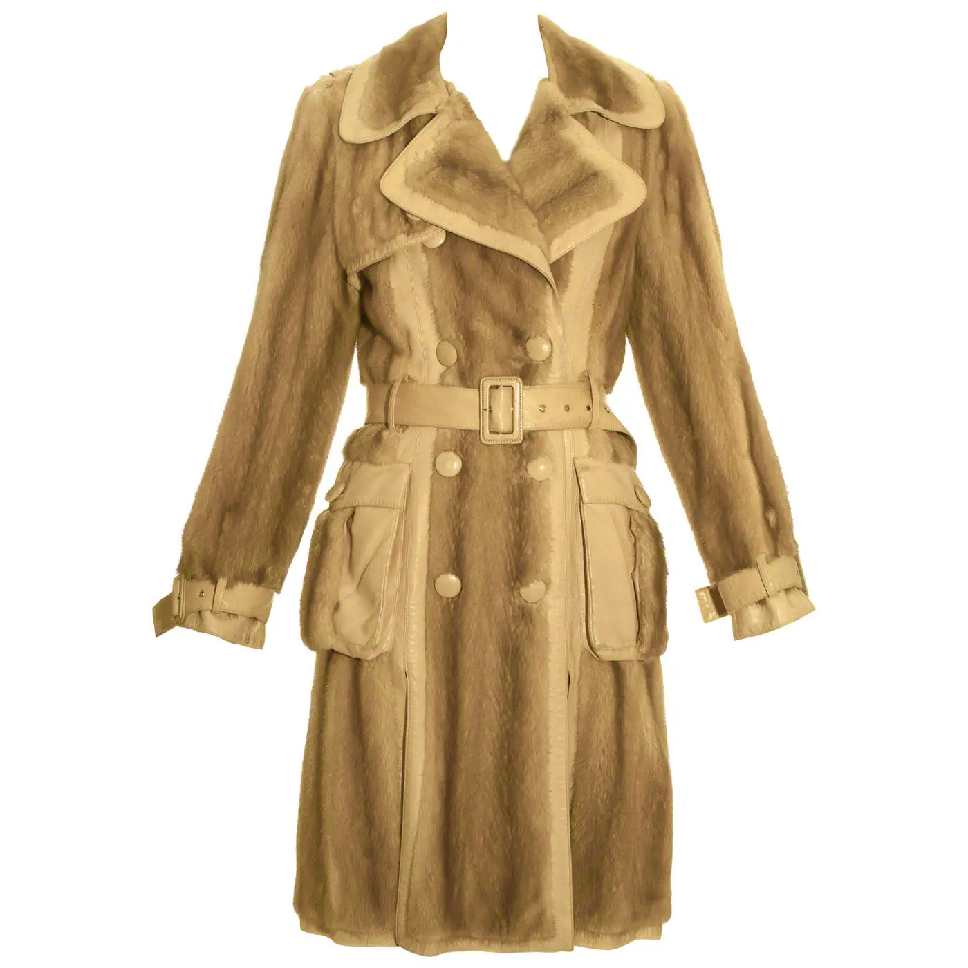 Christian Dior por John Galliano Otoño-Invierno 2005 | Gabardina de Piel de Visón y Cordero