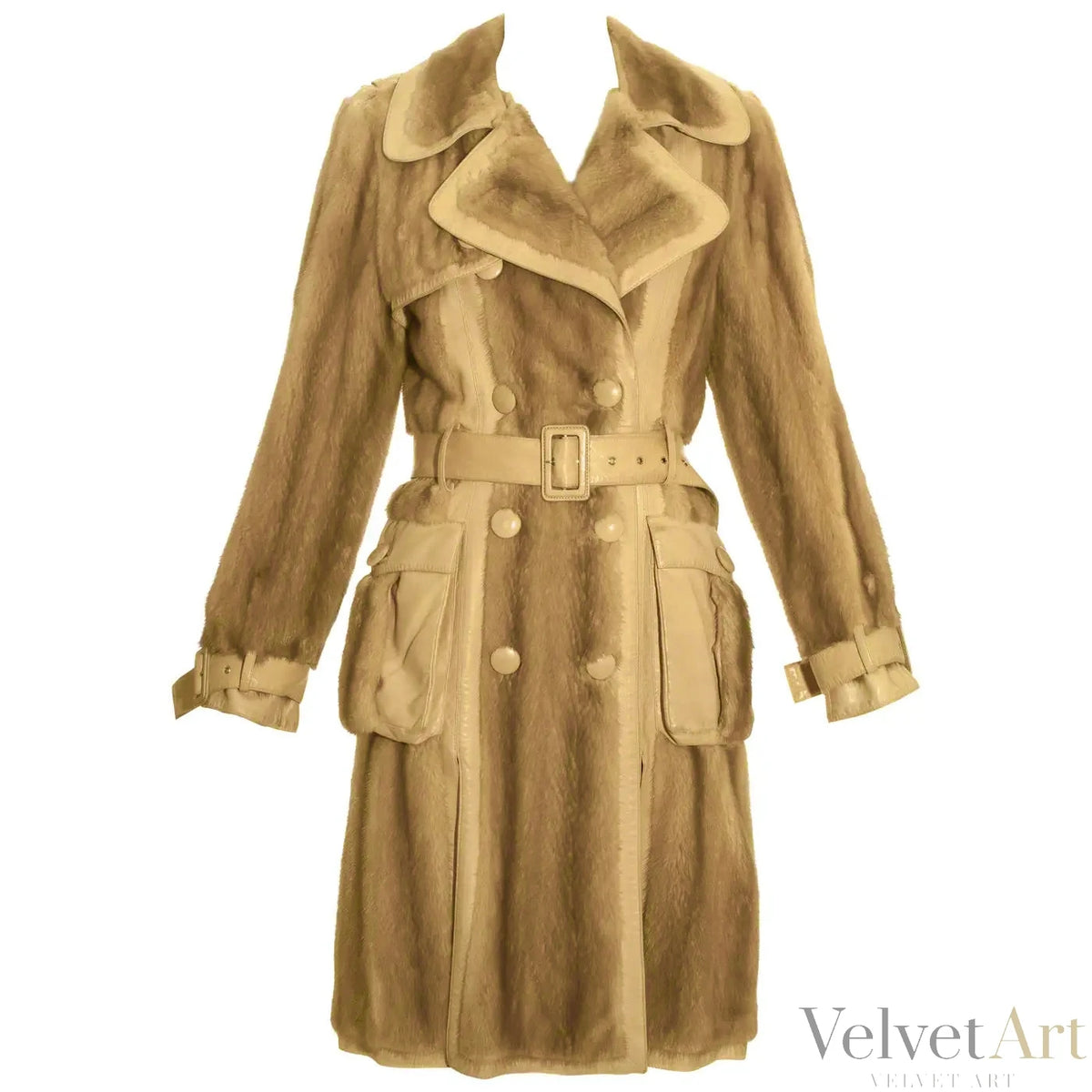Christian Dior por John Galliano Otoño-Invierno 2005, Gabardina de Piel de Visón y Cordero