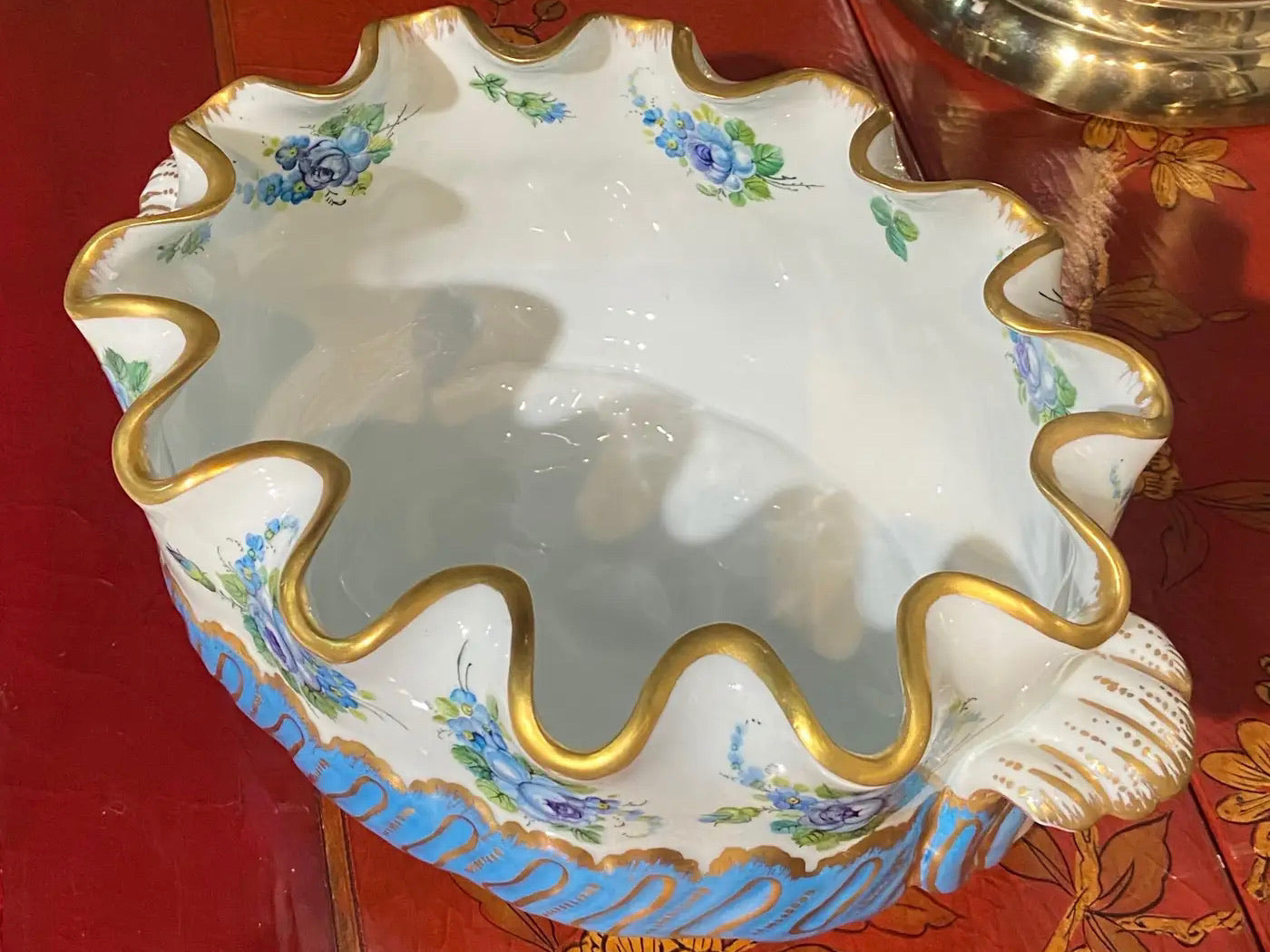 Centro de Mesa Pintado a Mano | Decoración Floral | Limoges 1930