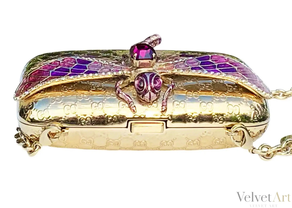Tom Ford para Gucci Minaudiere Libélula Dorada Año 2000